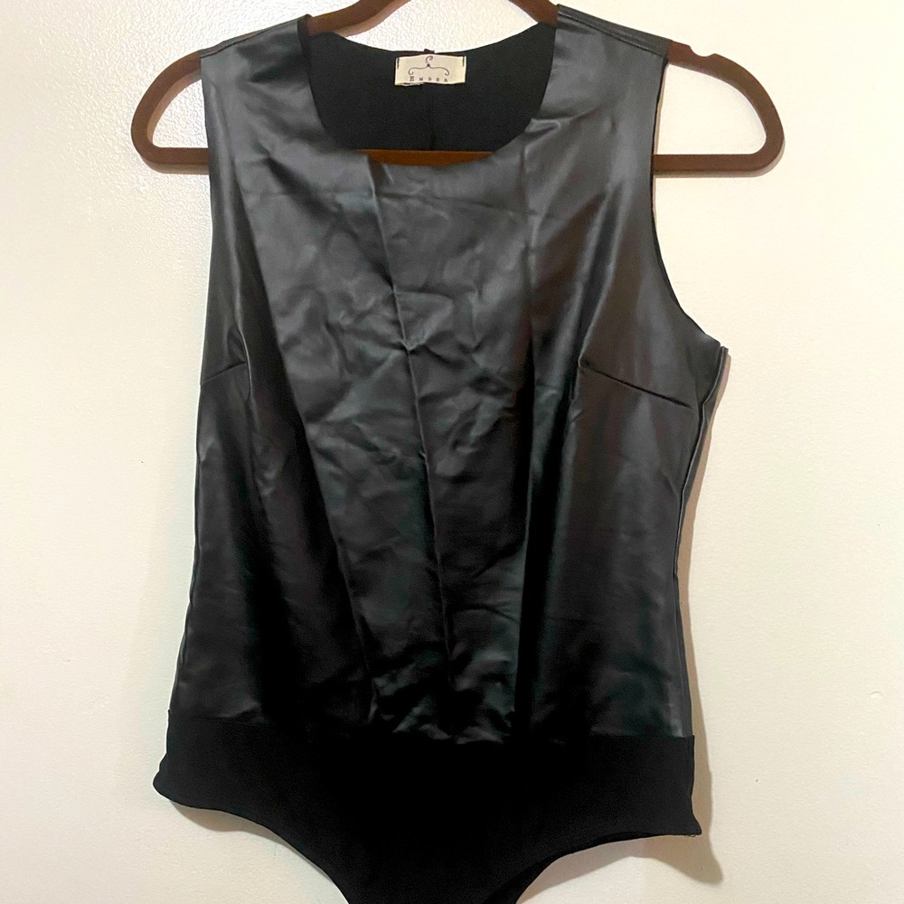 Faux Leather bodysuit